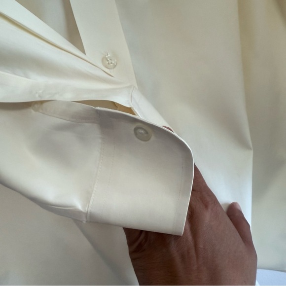 Roundtree & Yorke Gold Label Butter Yellow Fitted Dress Shirt - Picture 5 of 5